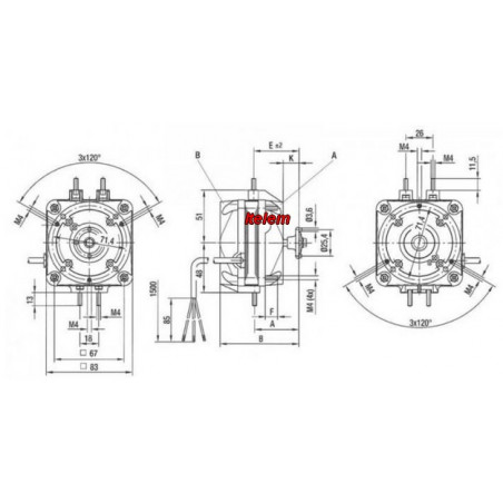 Moteur de ventilateur ebmpapst M4Q045BD01.75BI