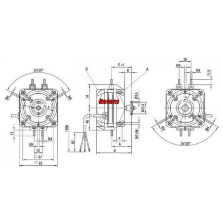 Moteur de ventilateur ebmpapst M4Q045CA03.75BI