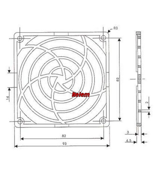 Kit filtre complet 92x92 mm