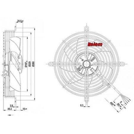 Ventilateur hélicoïde S2E200-AH38-01