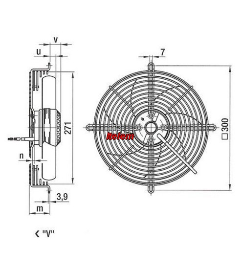 Ventilateur hélicoïde S2E250-AL06-01