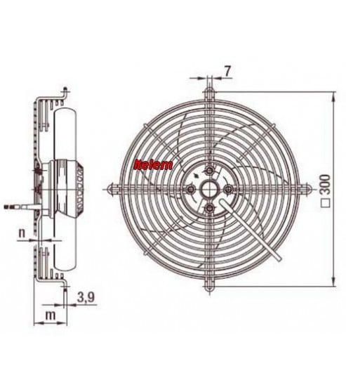 Ventilateur hélicoïde S2E250-AM06-01