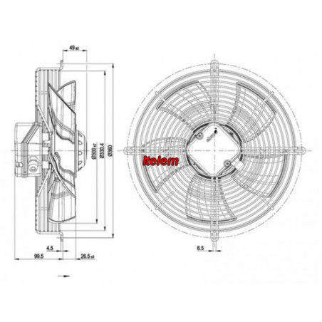 Ventilateur ebmpapst S4E300-AP26-31