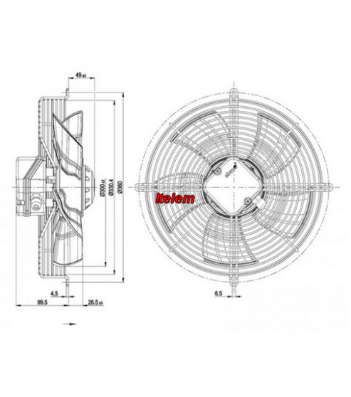 Ventilateur ebmpapst S4E300-AP26-31