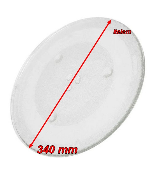 Panasonic E06014N30BP Vassoio In Vetro Per Microonde, 340 Mm, Bianco, Ricambio Originale OEM