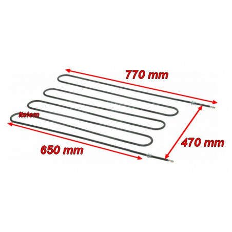 Résistance voûte et sole 2800W four à pizza Dexion 1GIK1H090008