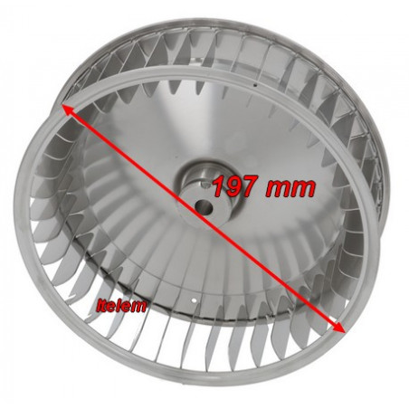 Hélice moteur ventilateur 197 mm four Unox KVN1025A