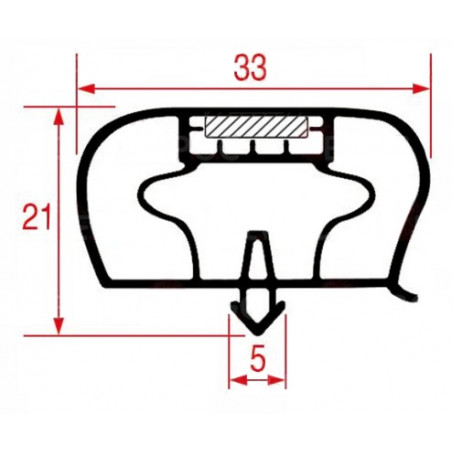Joint de porte saladette Infrico 602B02