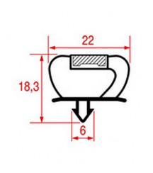 Joint de porte saladette 535 x 425 mm