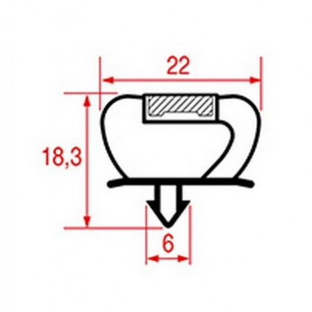 Joint de porte saladette 535 x 425 mm