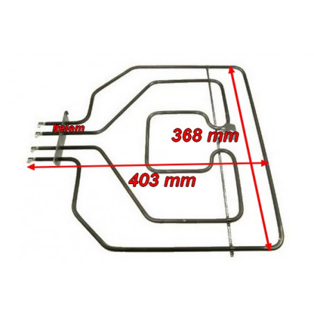 Résistance de grill four Siemens 00688620