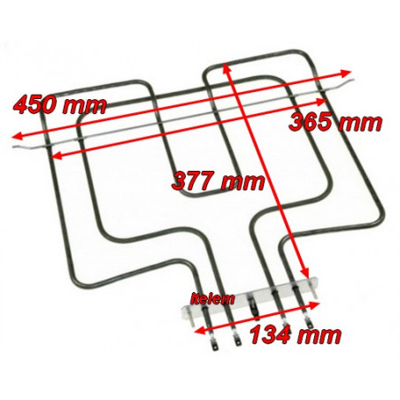Résistance de voûte four Whirlpool 481225998466