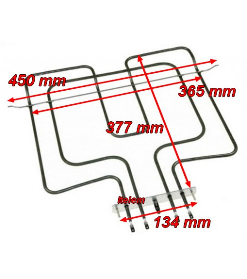 Résistance de voûte four Whirlpool 481225998466