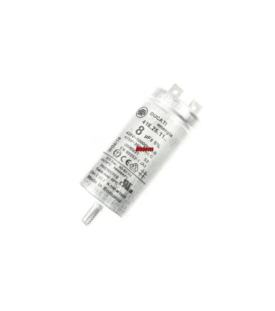 Condensateur de démarrage 8µF lave-vaisselle