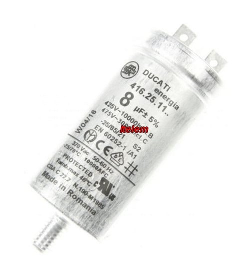 Condensateur de démarrage 8µF lave-vaisselle