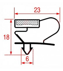 Joint de porte 1508 mm x 602 mm armoire réfrigérée Angelo Po Sagi