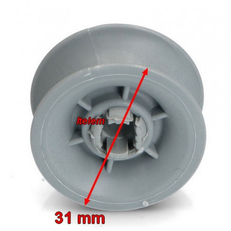 Roulette de panier supérieur lave-vaisselle Siemens 00611666