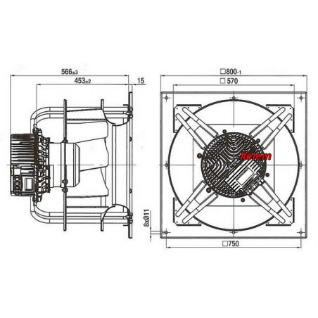 Moto-Turbine ventilateur centrifuge EBMPAPST K3G560-AQ04-01