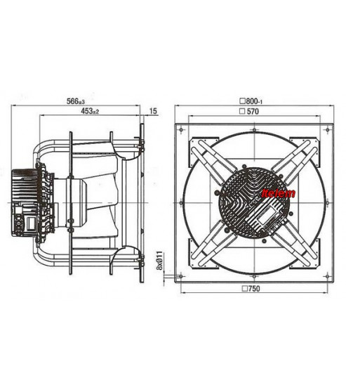 Moto-Turbine ventilateur centrifuge EBMPAPST K3G560-AQ04-01