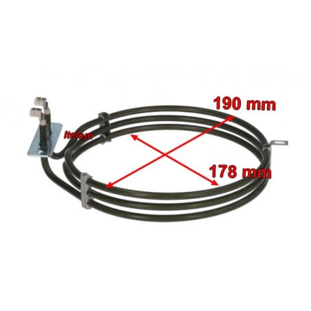 Résistance circulaire 2500W four fourneau MBM RIC0001835