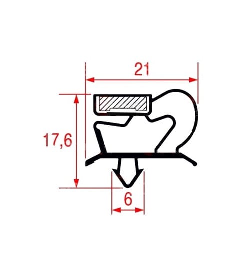 Joint de porte magnétique cellule de refroidissement Irinox 1010010