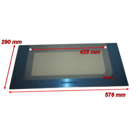 Vitre extérieure de porte four Rosières 41039406