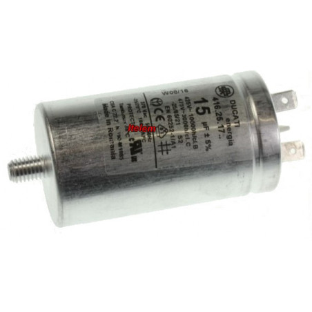 Condensateur 15 µf sèche-linge Indesit 481010344796