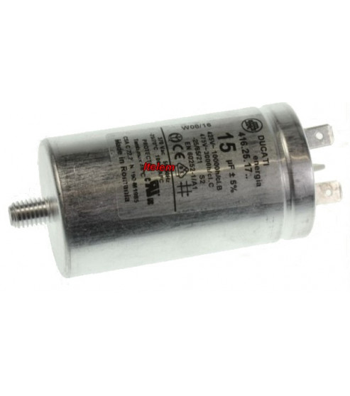 Condensateur 15 µf sèche-linge Indesit 481010344796