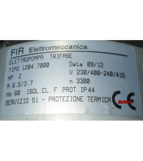 Pompe de cyclage lave-vaisselle Bonnet  DPE309DHZ