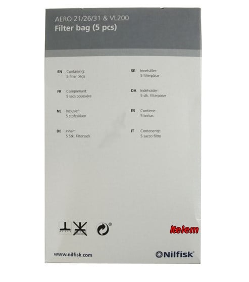 Sacs aspirateur Aero Nilfisk 107419590