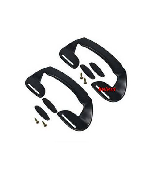Kit 2 poignées universelles noires porte réfrigérateur 00542190