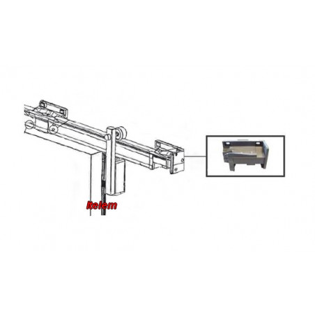 Support droit rail chambre froide Fermod 6667700DSAV