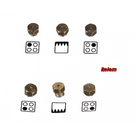 Jeu d'injecteurs butane cuisinière Beko 4431910057