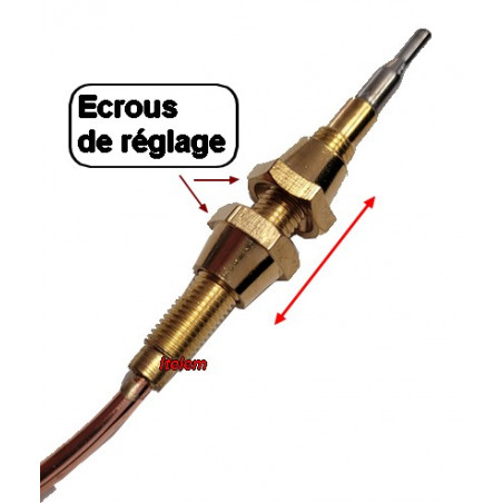 Thermocouple universel 120 cm bagues de serrage