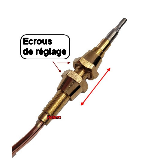 Thermocouple universel 120 cm bagues de serrage