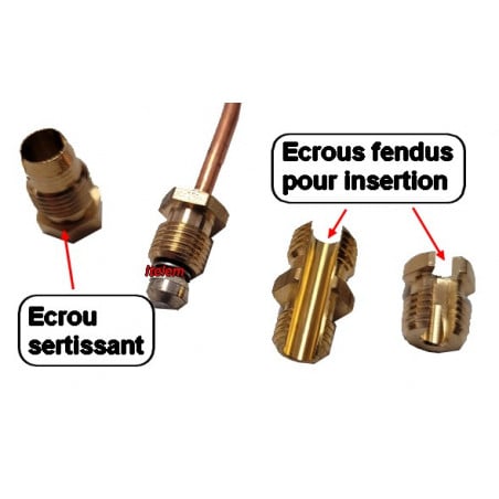 Thermocouple universel 150 cm ecrous