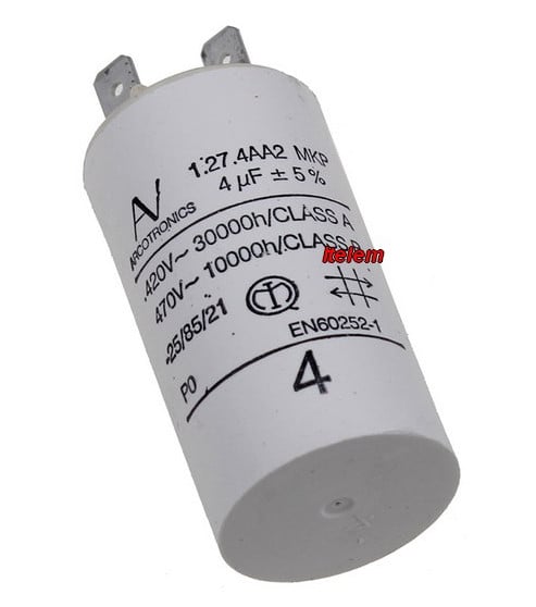 Condensateur 4 µF hotte Whilpool 481212028054
