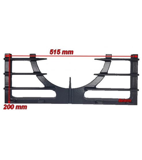 Demi grille centrale fourneau Ambassade 6537025