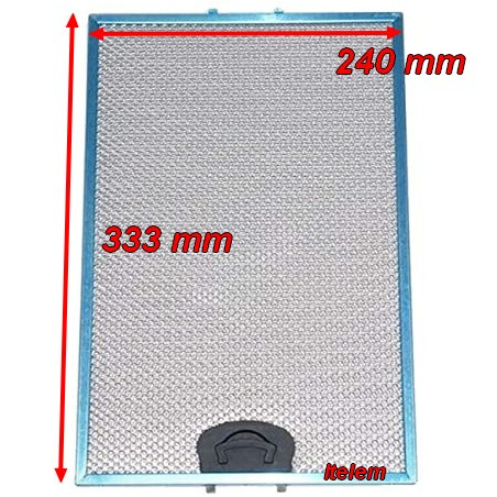 Filtre métallique hotte Brandt  87X6378