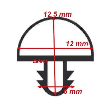 Profil joint de porte 453 x 360 mm réfrigérateur Vitrifrigo