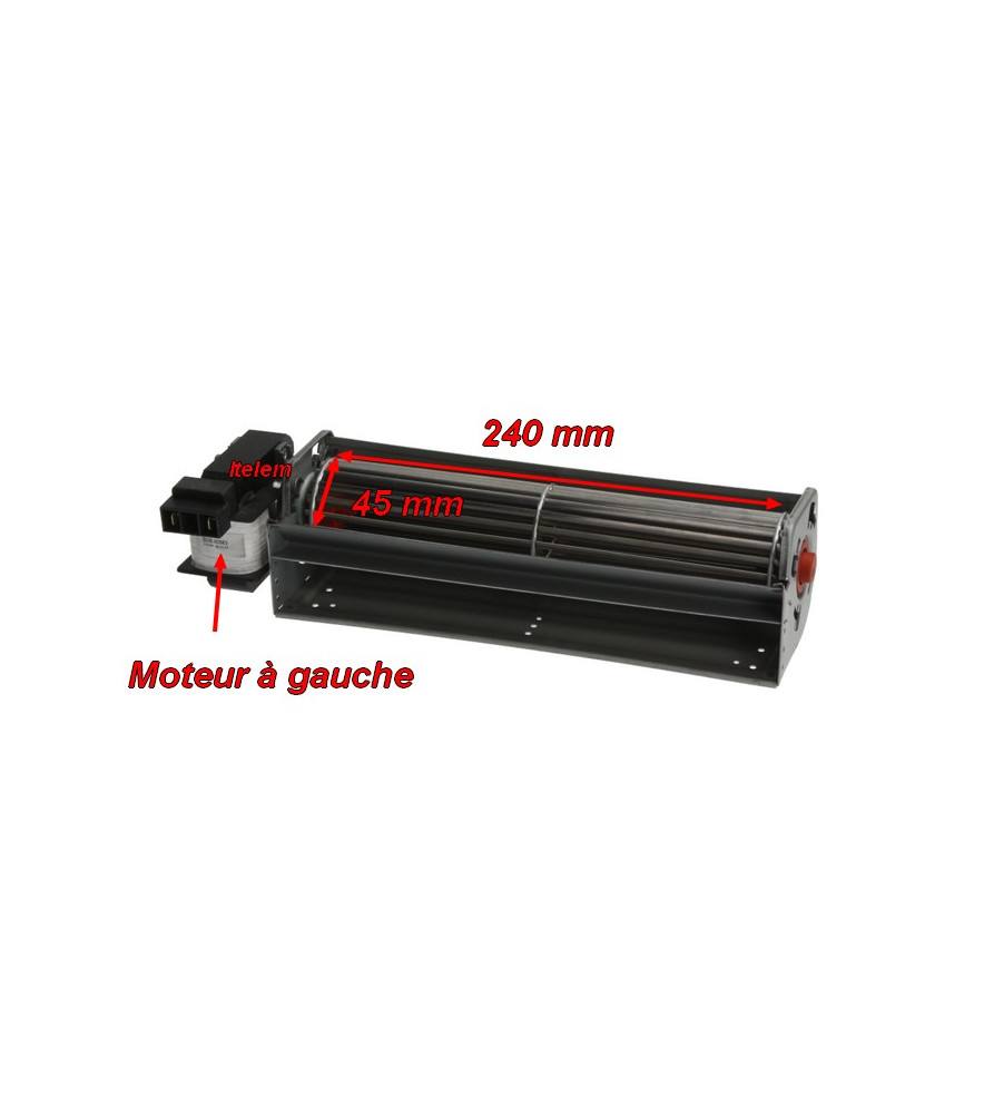 Ventilateur Tangentiel 240 Mm Gauche 220V 22W - Modèle REPORSHOP Pour Appareils NEWPOL