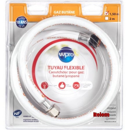 Tuyau gaz butane Tressinox 1,5m à visser 10 ans 481981729052