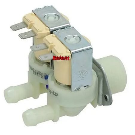 Électrovanne double voie droite lave-linge Whirlpool 481281729057