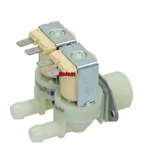Électrovanne double voie droite lave-linge Whirlpool 481281729057