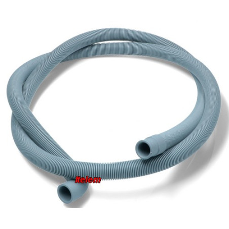 Tuyau vidange lave-linge lave-vaisselle 2m coudé/droit 21/22 mm