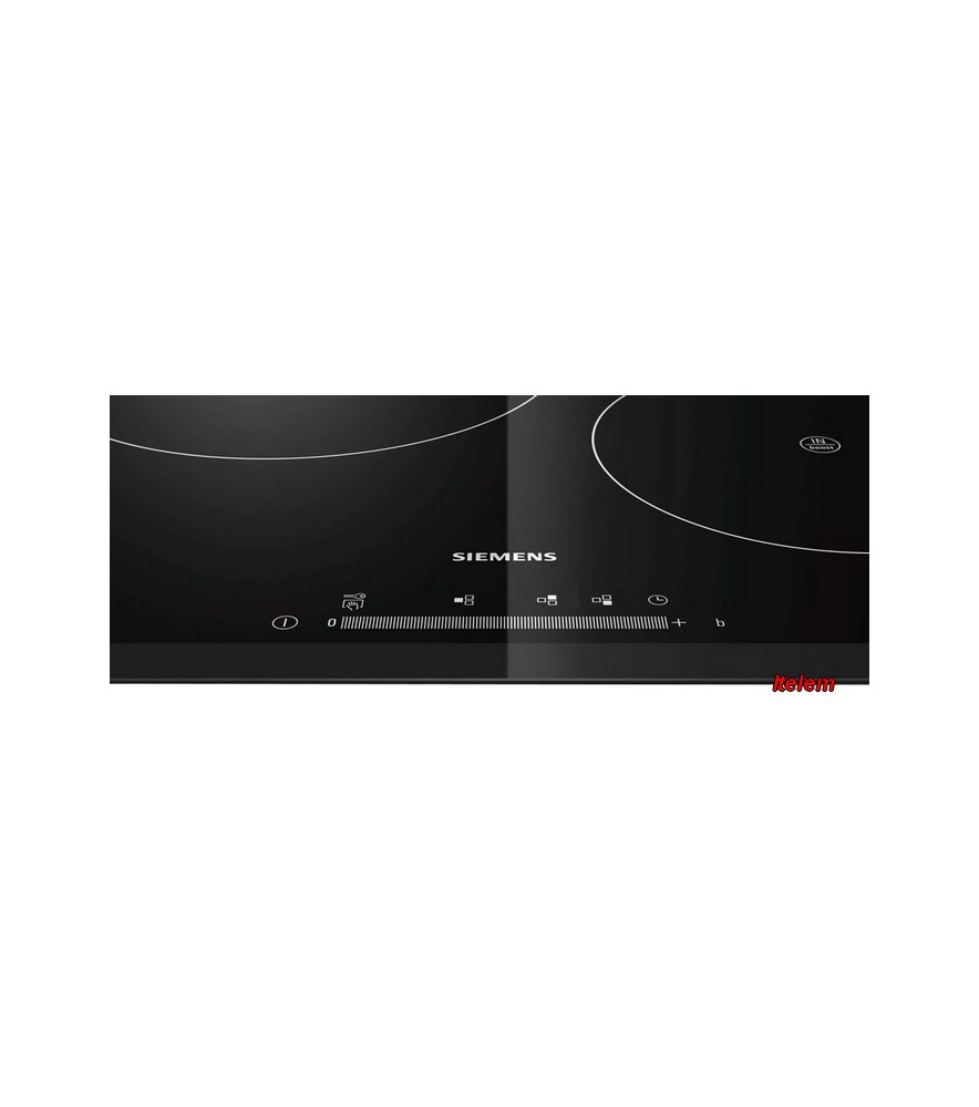 Plaque De Cuisson Vitrocéramique Siemens ET875LMP1D - 5 Zones (dont 1 Combinée) - 11200W - Commandes Tactiles - Noir