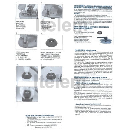 Notice Soupape de sécurité 120°c autocuiseur Lagostina 090003110901