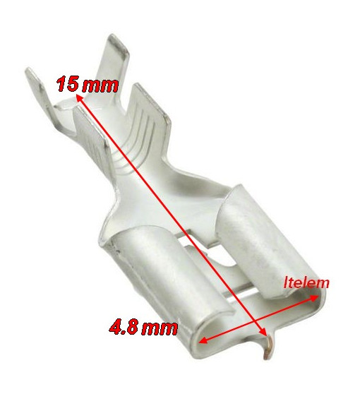 Cosse Faston femelle 4,8 mm X 0,8 mm plate