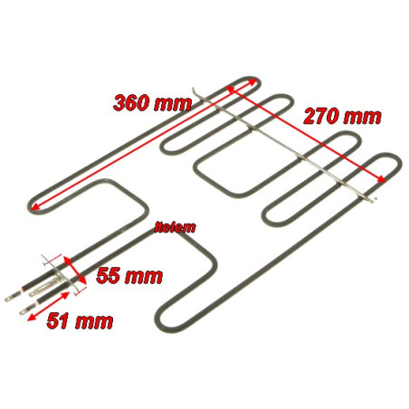 Résistance de sole four cuisinière Lacanche 65211027
