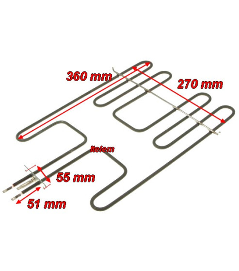 Résistance de sole four cuisinière Lacanche 65211027